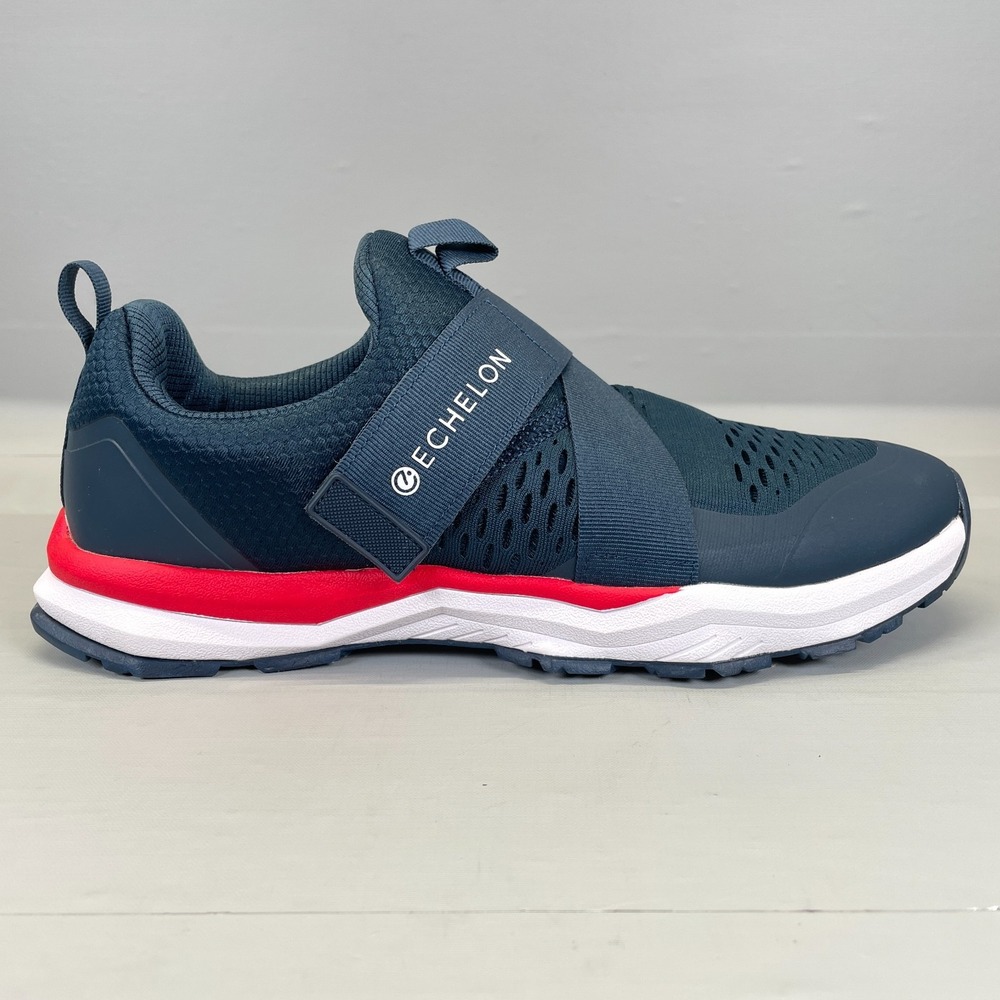 Echelon Cycling Shoes Mens Size 10.5 Navy Blue Mesh Strap Athletic Bike Sneakers